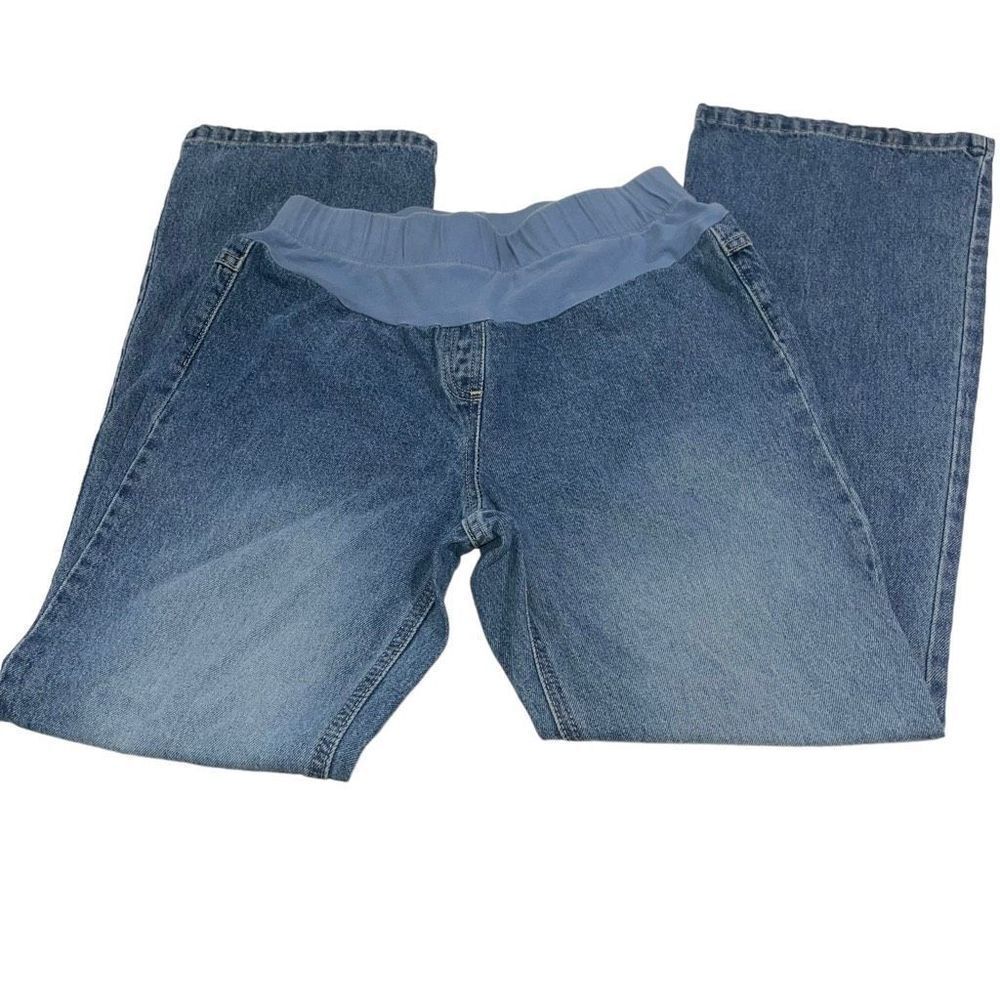 Motherhood Maternity Medium Wash Bootcut Elastic Waist‎ Jeans - Size Small
